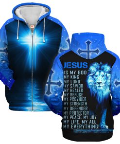Premium Microfleece Zipper Hoodie – Christian Faith Apparel | GOD LSNGO04