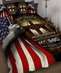 Jesus Cross – Way Maker Miracle Worker Quilt Bedding Set LSNGO18BD