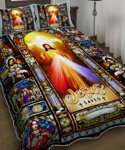 Jesus Of Divine Mercy Quilt Bedding Set UXGO39BD