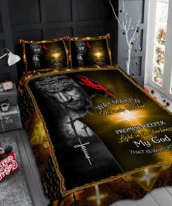 Jesus Christ – Way Maker Miracle Worker Promise Keeper Quilt Bedding Set UXGO35BD