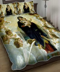 Our Lady Virgin Mary And Baby Jesus Quilt Bedding Set UXGO28BD