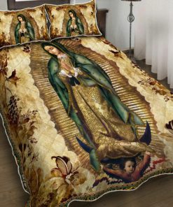 Mother Mary Roses Quilt Bedding Set UXGO18BD