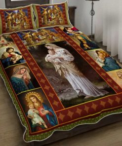 Mother Mary Our Lady of Grace Quilt Bedding Set Mother Mary Our Lady of Grace Quilt Bedding Set