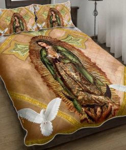 Virgin of Guadalupe Quilt Bedding Set UXGO58BD