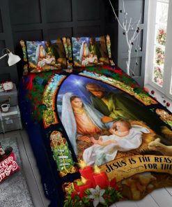 Jesus Is The Reason For The Season Quilt Bedding Set