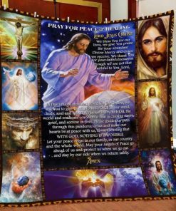Lord Jesus Christ Pray For Peace And Healing Quilt Blanket