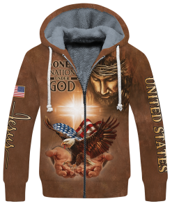 GOD HLT-0107-G-01 Premium Heavy Fleece Zip Hoodie GOD HLT-0107-G-01 Premium Heavy Fleece Zip Hoodie