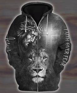 Premium Microfleece Zipper Hoodie – Christian Faith Apparel | GOD HLT-0902-G-01