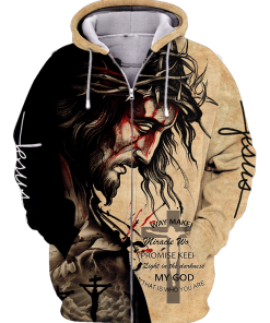 Premium Microfleece Zipper Hoodie – Christian Faith Apparel | GOD NTD-1611-G-02