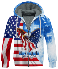 GOD NV-GOD-14 Premium Heavy Fleece Zip Hoodie GOD NV-GOD-14 Premium Heavy Fleece Zip Hoodie