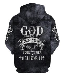 Premium Microfleece Zipper Hoodie – Christian Faith Apparel | GOD NVG107