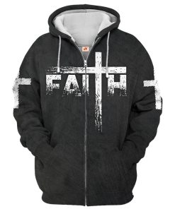 Premium Microfleece Zipper Hoodie – Christian Faith Apparel | GOD HBLG25