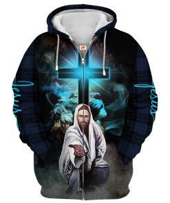 Premium Microfleece Zipper Hoodie – Christian Faith Apparel | GOD HBLGO31
