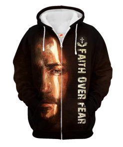 Premium Microfleece Zipper Hoodie – Christian Faith Apparel | GOD NVGO13