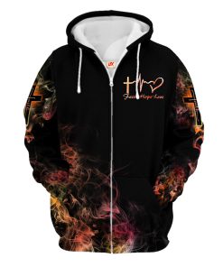 Premium Microfleece Zipper Hoodie – Christian Faith Apparel | GOD NVGO18