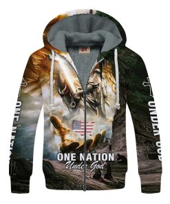 GOD NVGO45 Premium Heavy Fleece Zip Hoodie GOD NVGO45 Premium Heavy Fleece Zip Hoodie