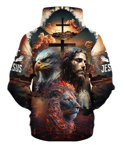 Premium Microfleece Zipper Hoodie – Christian Faith Apparel | GOD NVGO107
