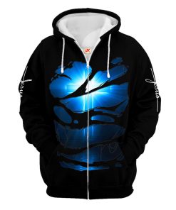 Premium Microfleece Zipper Hoodie – Christian Faith Apparel | GOD NVGO121