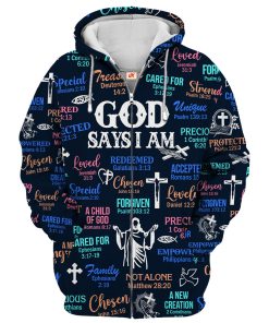 Premium Microfleece Zipper Hoodie – Christian Faith Apparel | GOD HBLTGO102 Premium Microfleece Zipper Hoodie – Christian Faith Apparel | GOD HBLTGO102