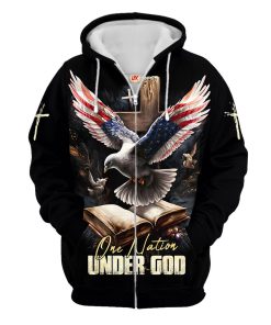 Premium Microfleece Zipper Hoodie – Christian Faith Apparel | GOD NVGO159