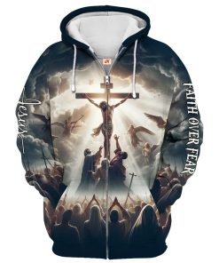 Premium Microfleece Zipper Hoodie – Christian Faith Apparel | GOD HBLTGO185