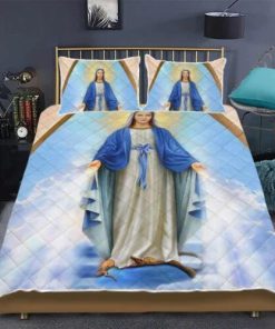 Beautiful Lady, Mary Mother Of Christ Quilt Bedding Set UXGO51BD