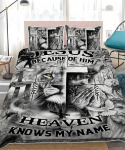 Jesus Because Of You Heaven Knows My Name Quilt Bedding Set -UXGO05-BD
