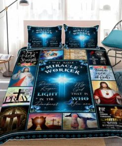 Jesus Cross – Way Maker Miracle Worker Quilt Bedding Set UXGO32BD