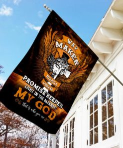 Jesus Christ Way Maker Miracle Worker Flag
