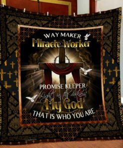 Beautiful Jesus Cross Quilt Blanket