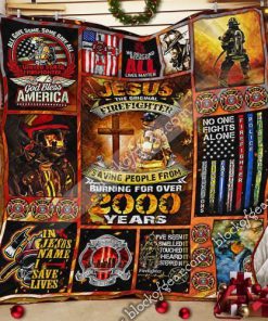 Jesus The Original Firefighter Quilt UXGO38QI