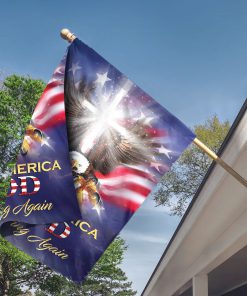 Make America God Fearing Again - Unique Eagle Flag AA164