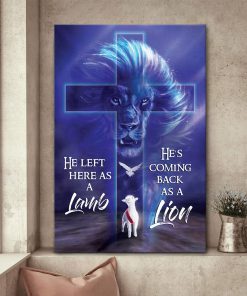Lion And Lamb Canvas - Hes Coming Back As A Lion AA47