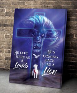 Lion And Lamb Canvas - Hes Coming Back As A Lion AA47