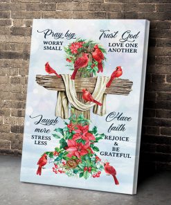 Laugh More And Stress Less - Bird And Flower Canvas AA60