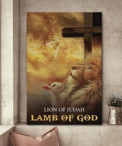 Believe In God - Lion And Lamb Canvas AQ06