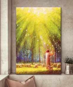 God Is Good - Dove And Lamb Canvas AQ19