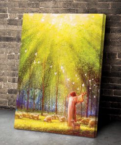 God Is Good - Dove And Lamb Canvas AQ19