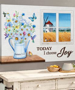 Butterfly And Flower Canvas - Today I Choose Joy AQ20