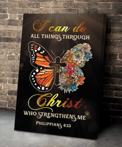 I Can Do All Things Through Christ - Butterfly Jesus Canvas NUM65