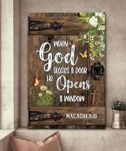 God Opens A Window - Butterfly And Flower Jesus Canvas AHN68