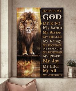 Jesus Is My God - Special Lion And Lamb Canvas HN03