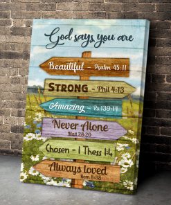 God Says You Are Never ALone - Gorgeous Daisy Canvas HN05