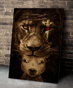 Unique Lion And Lamb Canvas HHN297