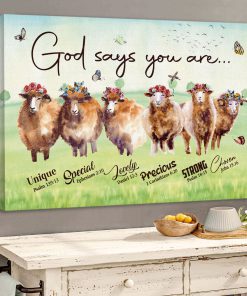 God Says You Are Chosen - Lovely Lamb Canvas HA282