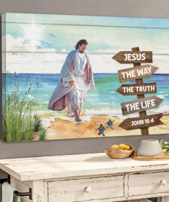 God Comes To Us Over The Water - Unique Christian Canvas NUHN70