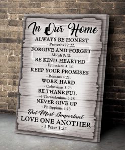 Home Rules Christian Canvas - Forgive And Forget NUQ50