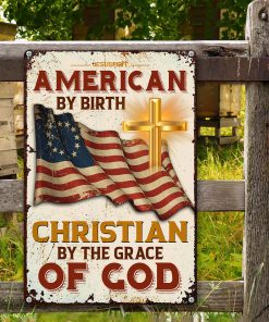 UX Jesus  Metal Sign  Christian By The Grace Of God  Religious Gift UXGO62MS