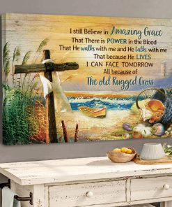 I Still Believe In Amazing Grace - Beautiful Beach Scene Canvas HHN285