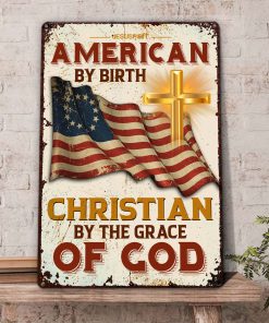 UX Jesus  Metal Sign  Christian By The Grace Of God  Religious Gift UXGO62MS